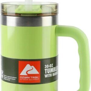 Ozark Trail 30 oz Tumbler with Handle, (Shimmer Sonic Lime)